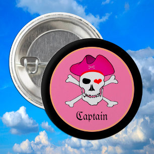 Pirates & Captain "Grace" - Treasure Island /Girls Button