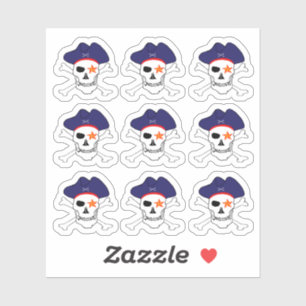 Pirates & Captain Jack, Skull X cross bones /Set 3 Sticker