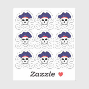 Pirates & Captain Jack, Skull X cross bones /Set Sticker