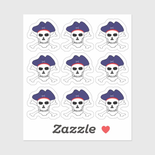 Pirates & Captain Jack, Skull X cross bones /Set Sticker (Sheet)