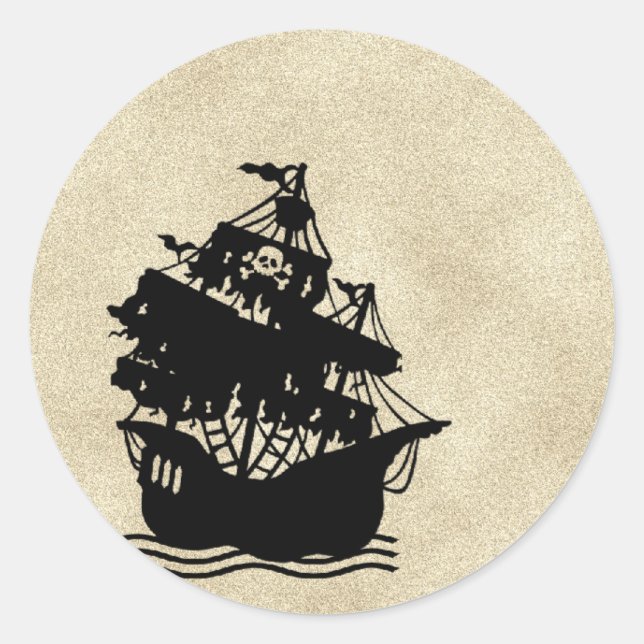 Pirates Cove Halloween Classic Round Sticker (Front)