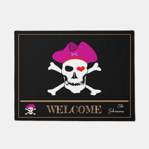 Pirates Flag  Captain Grace house mats Welcome