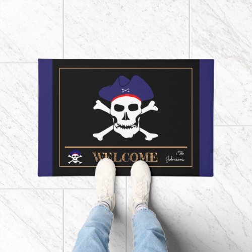 Pirates Flag  Captain Jack house mats Welcome