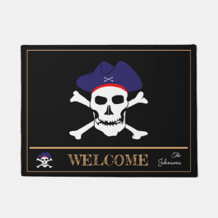 Pirates Flag & Captain Jack, house mats /Welcome