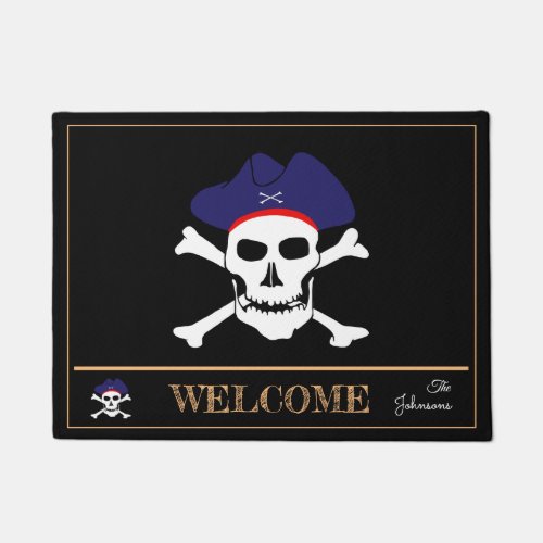 Pirates Flag  Captain Jack house mats Welcome