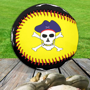 Pirates Flag & Captain Jack / Pirate sports Yellow Baseball