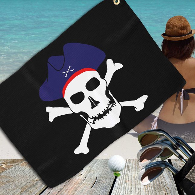 Pirates Flag & Captain Jack, Skull /Golf Games Golf Towel (Creator Uploaded)