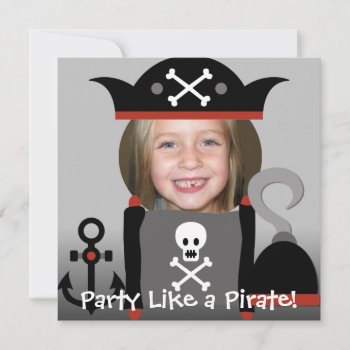 Pirates Girl Party Like A Pirate Brithday Invites by kids_birthdays at Zazzle