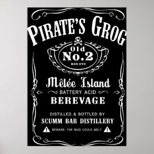 Pirate's grog poster