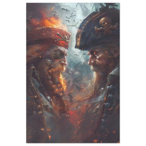 Pirates in a Duel Decoupage Tissue Paper