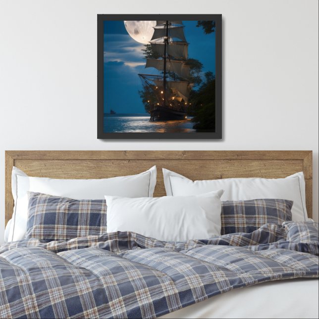 Pirate's Moonlight: Glittering Holiday Traditions Framed Art (Bedroom)