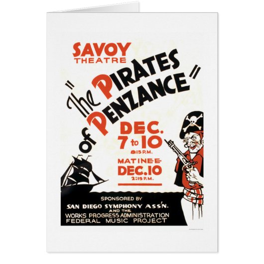 Pirates Of Penzance 1938 WPA Cards (Front)