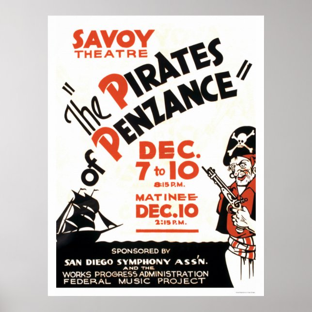 Pirates Of Penzance 1938 WPA Poster (Front)