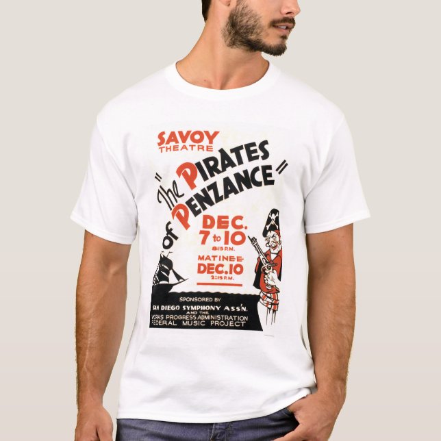 Pirates Of Penzance 1938 WPA T-Shirt (Front)