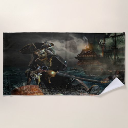   Pirates of the Bay  Beach Towel