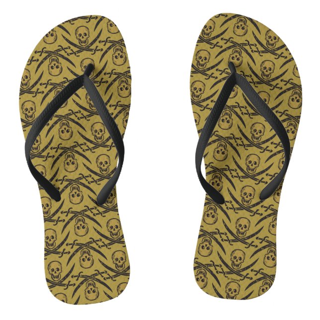 Pirates of the Caribbean 5 | Beware - Pattern Flip Flops (Footbed)