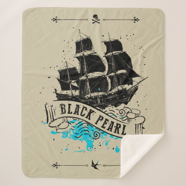 Pirates of the Caribbean 5 | Black Pearl Sherpa Blanket (Front)