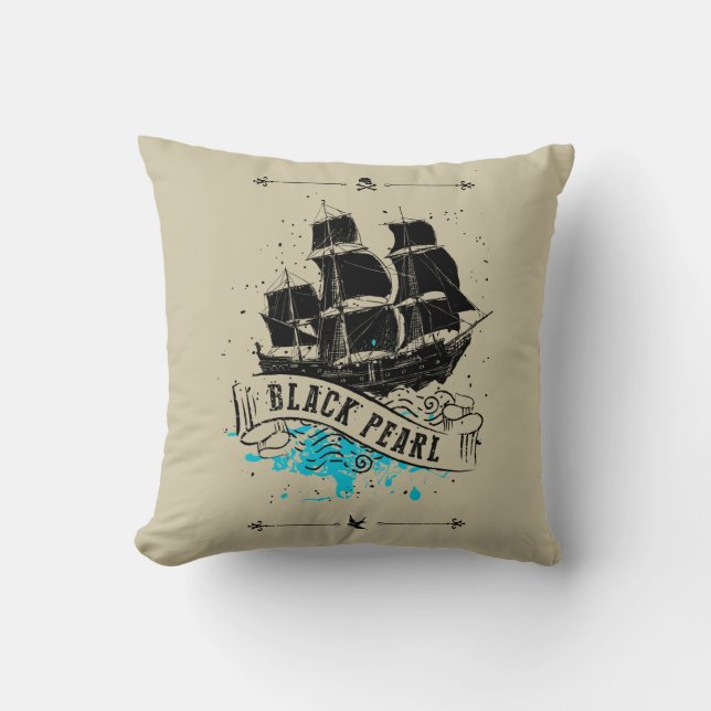 Pirates of the Caribbean 5 | Black Pearl Throw Pillow (Front)