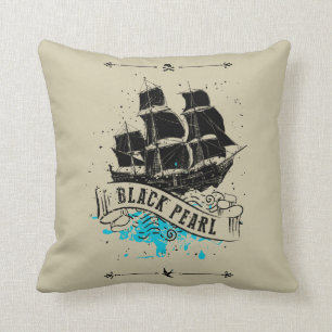 Pirates of the Caribbean 5   Black Pearl Throw Pillow