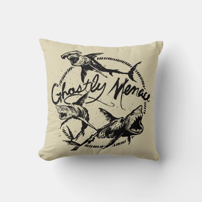 Pirates of the Caribbean 5 | Ghostly Menace Throw Pillow (Front)
