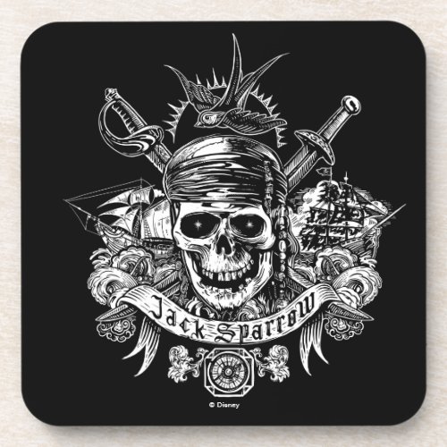 Pirates of the Caribbean 5  Jack Sparrow Skull Beverage Coaster