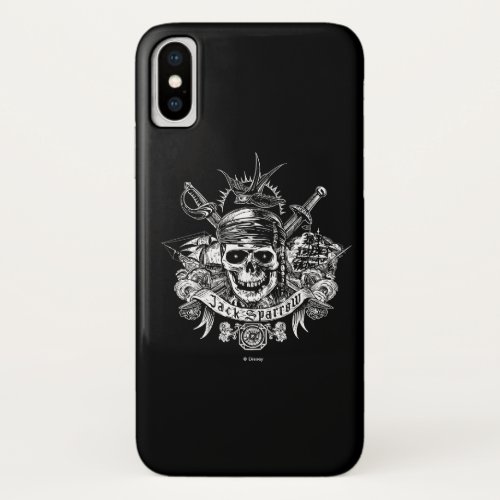 Pirates of the Caribbean 5  Jack Sparrow Skull iPhone X Case
