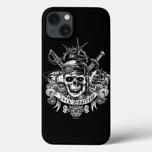 Pirates of the Caribbean 5  Jack Sparrow Skull iPhone 13 Case