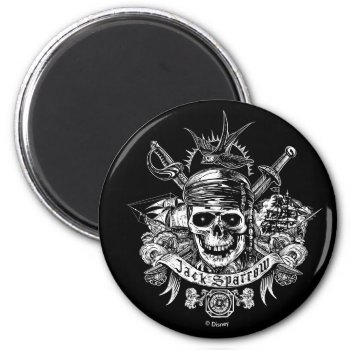 Pirates Of The Caribbean 5 | Jack Sparrow Skull Magnet by DisneyPirates at Zazzle