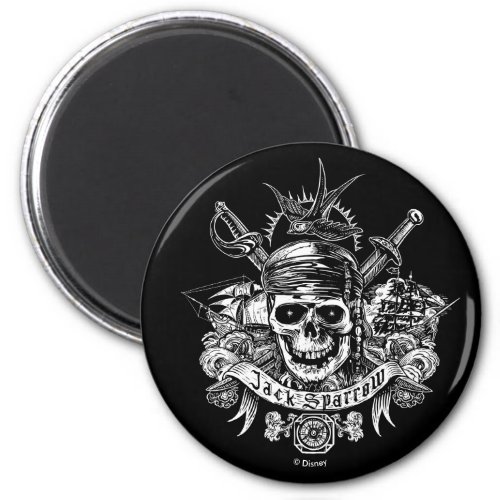 Pirates of the Caribbean 5  Jack Sparrow Skull Magnet