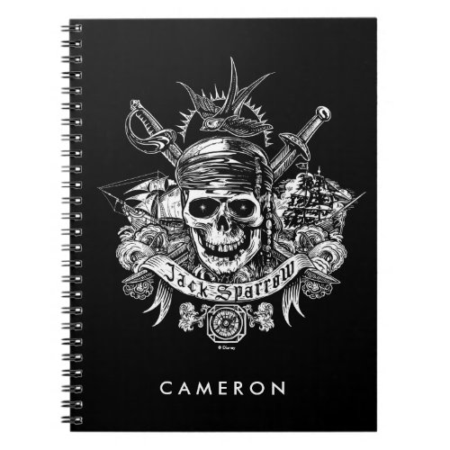 Pirates of the Caribbean 5  Jack Sparrow Skull Notebook