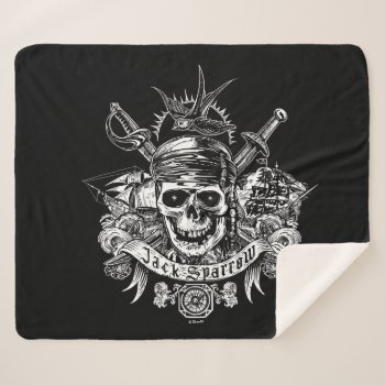 Pirates Of The Caribbean 5 | Jack Sparrow Skull Sherpa Blanket by DisneyPirates at Zazzle