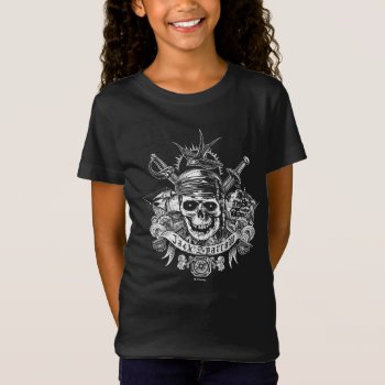 Pirates Of The Caribbean 5 | Jack Sparrow Skull T-shirt by DisneyPirates at Zazzle