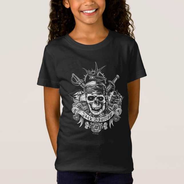 Pirates of the Caribbean 5 | Jack Sparrow Skull T-Shirt (Front)