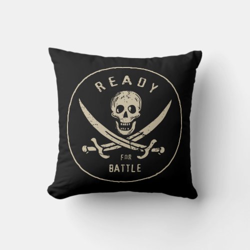 Pirates of the Caribbean 5  Ready For Battle Throw Pillow