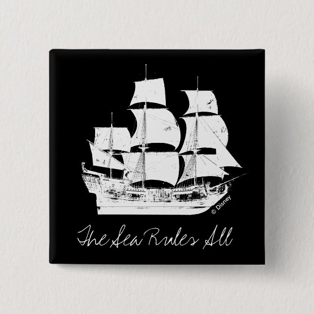 Pirates of the Caribbean 5 | The Sea Rules All Pinback Button (Front)