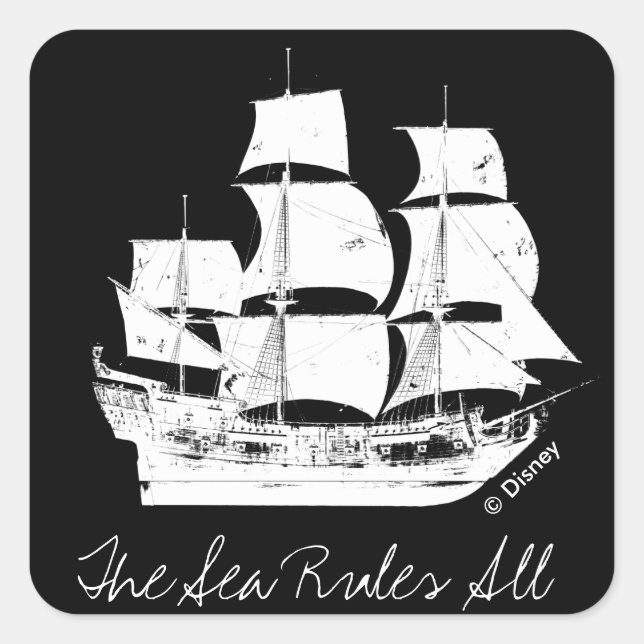 Pirates of the Caribbean 5 | The Sea Rules All Square Sticker (Front)