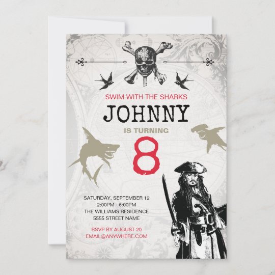 Pirates of the Caribbean | Birthday Invitation | Zazzle.com
