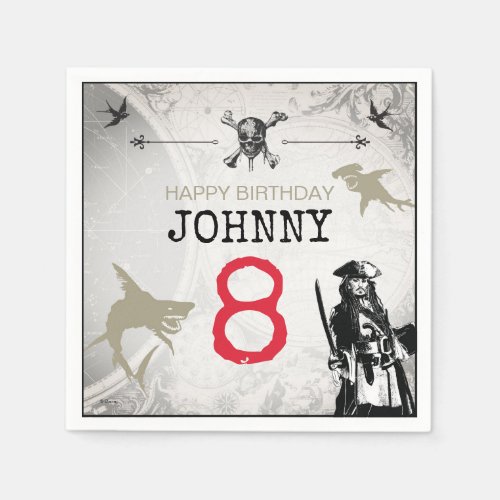 Pirates of the Caribbean  Birthday Paper Napkins