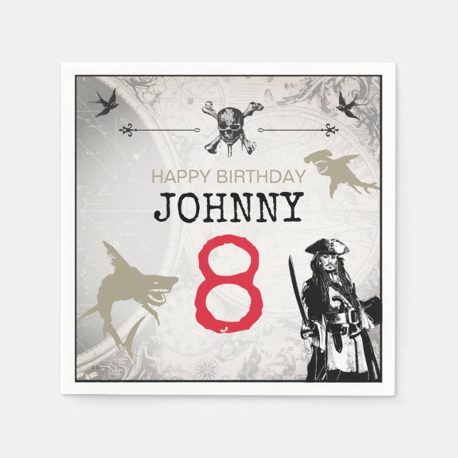 Pirates of the Caribbean | Birthday Paper Napkins (Front)