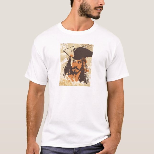 Pirates of the Caribbean Jack Sparrow graphic T-Shirt (Front)