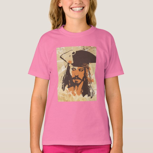 Pirates of the Caribbean Jack Sparrow graphic T-Shirt (Front)