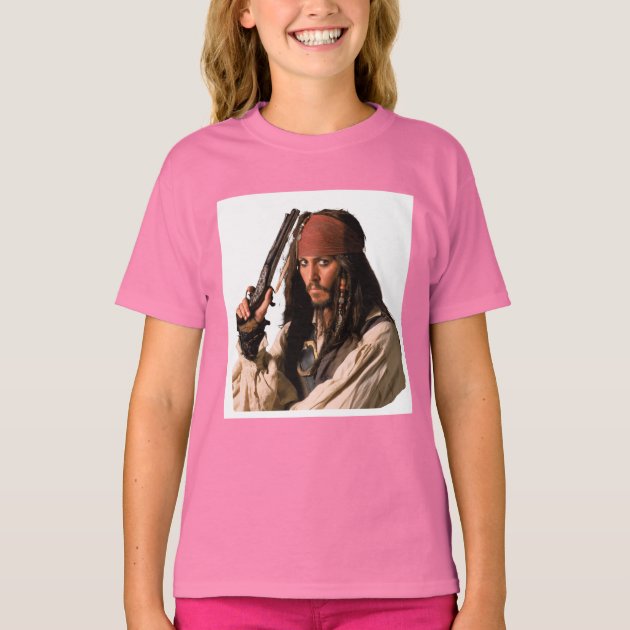 Pirates of the Caribbean Jack Sparrow with Gun T Shirt Zazzle