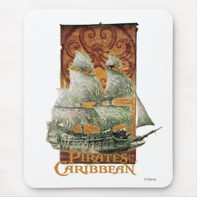 Pirates of the Caribbean Poster Art Disney Mouse Pad (Front)