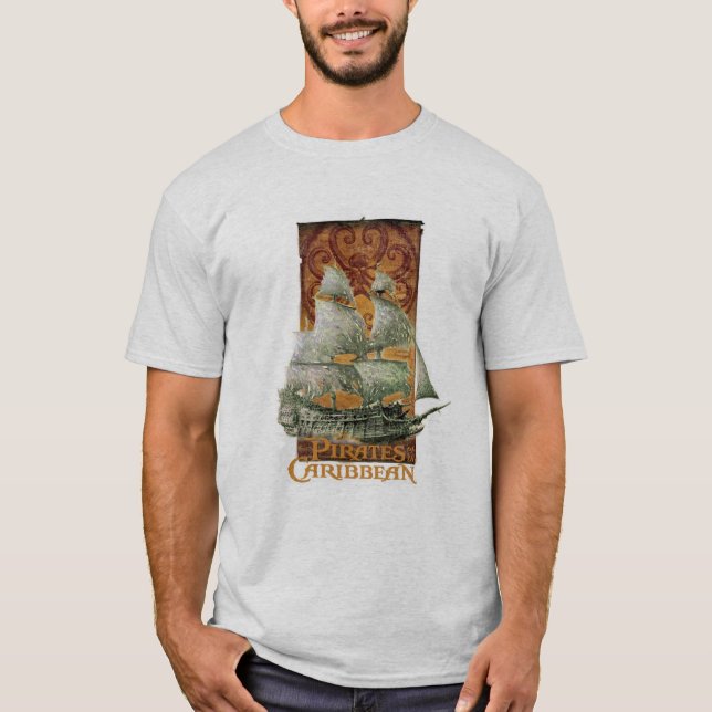 Pirates of the Caribbean Poster Art Disney T-Shirt (Front)