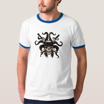 Pirates Of The Caribbean Skull And Swords Disney T-shirt by DisneyPirates at Zazzle