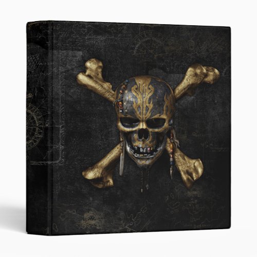 Pirates of the Caribbean Skull  Cross Bones 3 Ring Binder