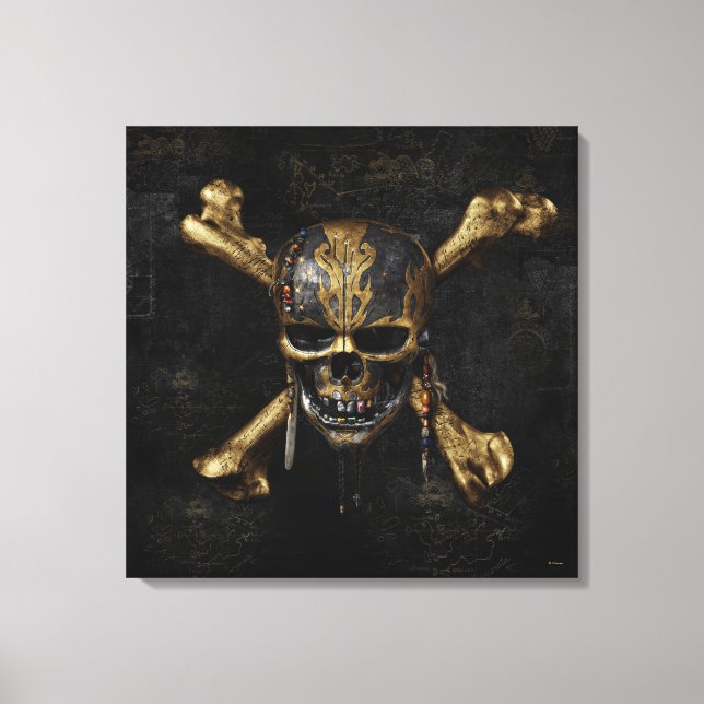 Pirates of the Caribbean Skull & Cross Bones Canvas Print (Front)