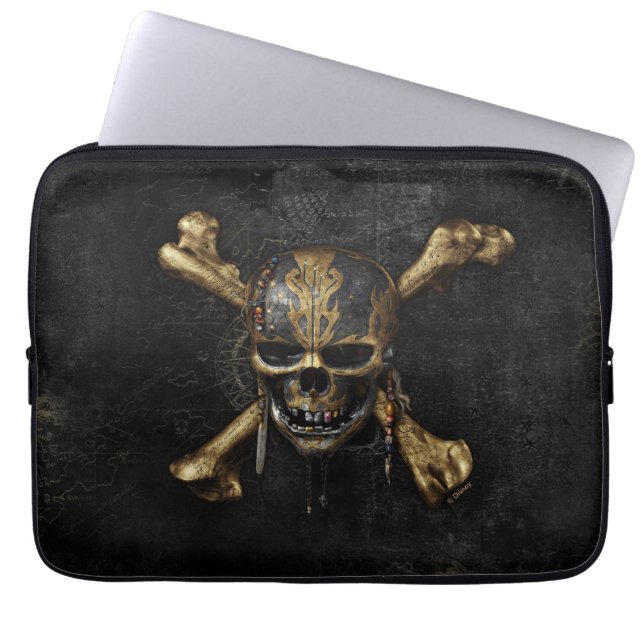 Pirates of the Caribbean Skull & Cross Bones Laptop Sleeve (Front)
