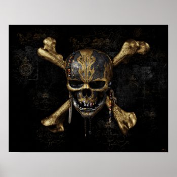 Pirates Of The Caribbean Skull & Cross Bones Poster by DisneyPirates at Zazzle