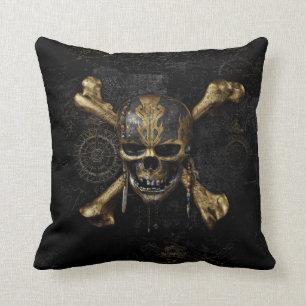 Pirates of the Caribbean Skull & Cross Bones Throw Pillow